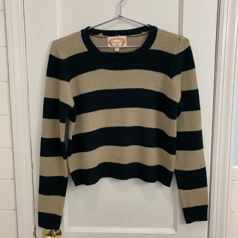 Stripped Cropped Sweater
